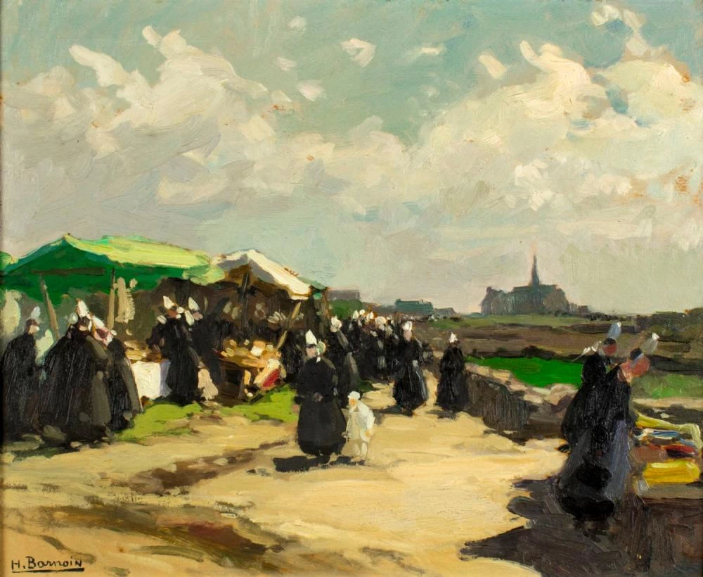 Scena di mercato in Bretagna